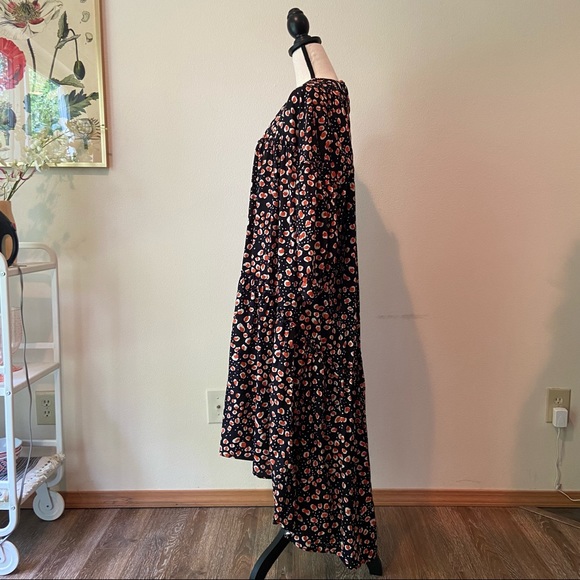 WhoWhatWear High Low Leopard Print Long Sleeve Dress - Picture 8 of 8